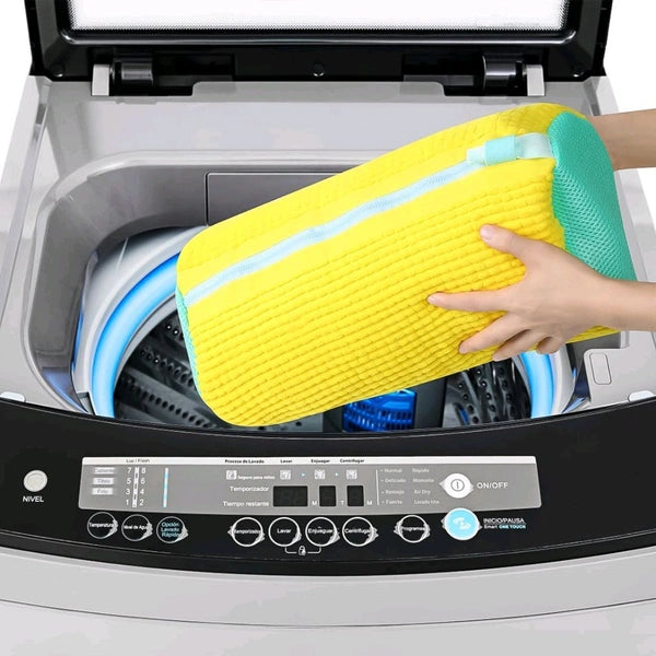 Reusable Shoe Washing Machine Bag with Microfiber Chenille & Zipper – 1 Pc