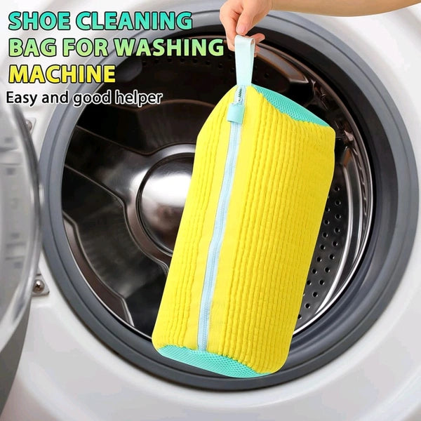 Reusable Shoe Washing Machine Bag with Microfiber Chenille & Zipper – 1 Pc